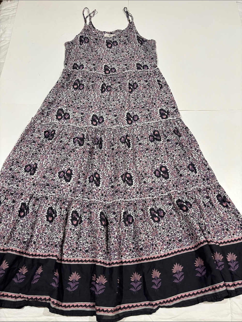 Natural life boho tiered maxi dress size medium